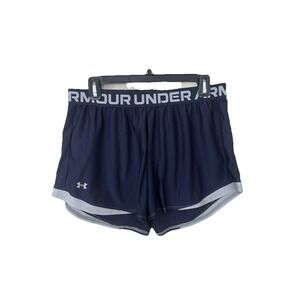 Under Armour Women Blue Running Athletic Shorts Large